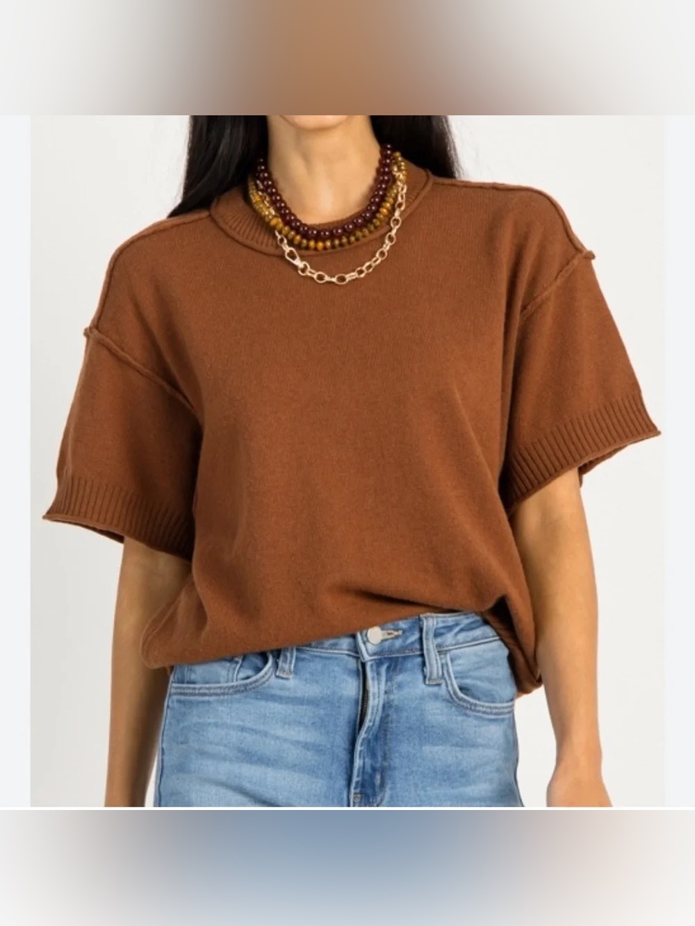 Anthropologie Goldie Crew-Neck Brushed Cashmere Sweater
